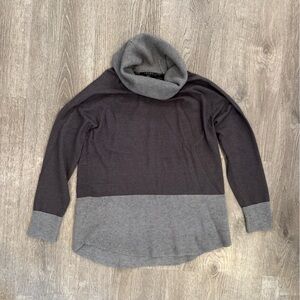 Cyrus Charcoal and Black Knit Top